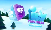 Icy Purple Head - Jump and slide dash game